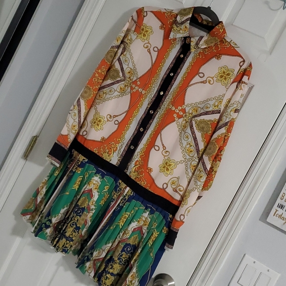 SHEIN Dresses & Skirts - Shein print shirt dress